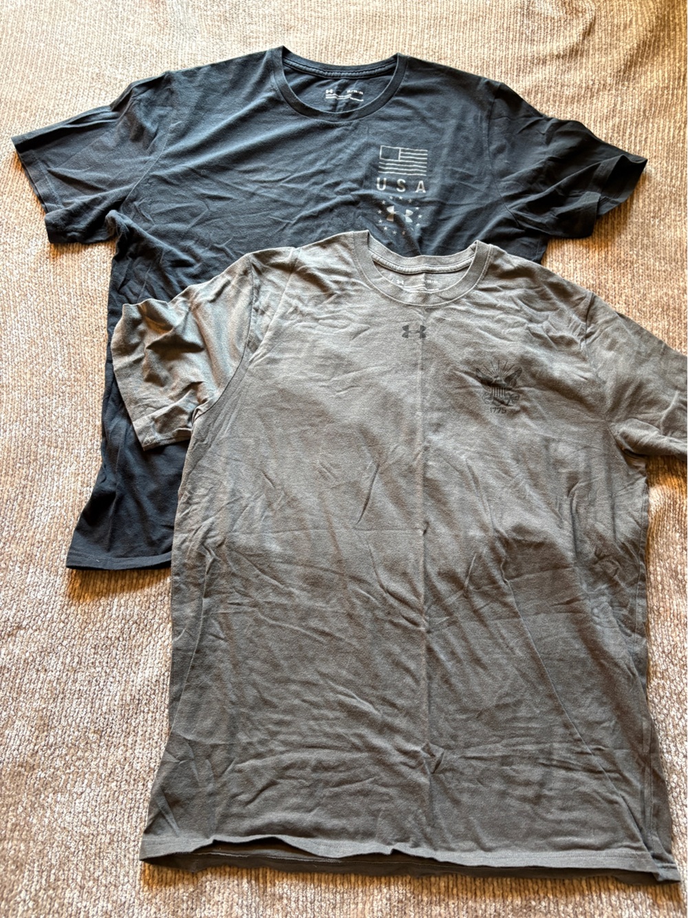 Set of 2 Men’s XL Under Armour Patriotic Tees